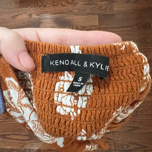 Kendall and Kylie mini dress in burnt orange floral pattern - Picture 3 of 3